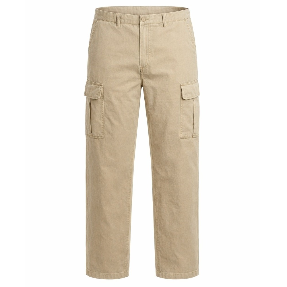 Old Navy Cargo Pants Mens 42x30 Tan Cotton Favorite‎ Khakis Straight Leg Utility